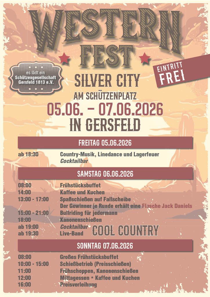 Ankündigung: Westernfest in der Silver City 2026